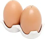 Salt and Pepper Shakers,Novelty Egg Shaped Ceramic Set,Combined Kitchen Decor and Table Setting