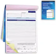 Contractor Invoice Book, 3 Part Carbonless Forms, Work Order Estimate Book