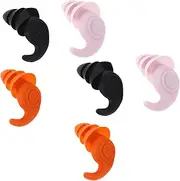 TOGEVAL 3 Pairs Reusable Silicone Swimming Noise Reduction for Swimming Surfing Bathing and Sleeping with Ergonomic Fit and Compact Storage Case
