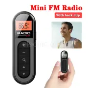 Portable Digital FM Emergency Pocket Radio Mini LCD Screen with Wire Earphone