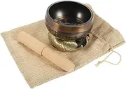 Kisangel 1 Set Meditation Singing Bowl Copper Bowl with Mallet for Mindfulness and Decorative Buddhists Random Color