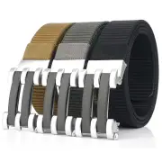 TUSHI 125cm Tactical Nylon Belt Adjustable Wear-resistant Lightweight Waist Belt Buckle Belt Casual Sports Belts for Out