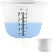 1000 ml Large Silicone Mixing Cups, 1000 ml Resin Measuring Cup for Epoxy Resin, Reusable Measuring Cups, Large Silicone Measuring Cups, Epoxy Resin for DIY Handmade, Casting Moulds, Jewellery Making