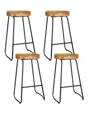 [Artiss] Wooden Bar Stools x4 in Natural