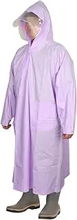 [Oshhni] Hooded Raincoat Rain Jacket Waterproof Reusable Rainwear EVA Lightweight Rain Poncho with Hood Rain Coat for Camping Outdoor