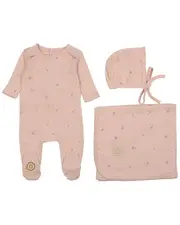 Mon Tresor Pointelle Posies Layette Set