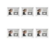 6x Unigift Soho 2 Sizes 3-Open Collage Photo/Picture Frame Home Decor White