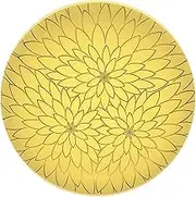 Fukui Craft 12042680 ABS 150 Sushi Plate, Gold Flower on Yellow
