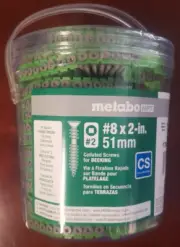 Metabo HPT #8 x 2 In Collated Decking Screws 17820BHPT - 1000 Ct - NEW