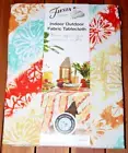 FIESTA-WARE Fabric Table-Cloth OUTDOOR Indoor BATIK FLORAL New 70 inch Round