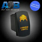 Rocker switch 6B03O LANDING LIGHTS amber ON/OFF waterproof SPST marine