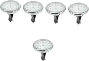 ULTECHNOVO 5 Sets Car Luminous Clock Chain for Pocket Watch Car Clock Car Dash Clock Night Light Clock Car Vent Clock Mini Vehicle Clock Analog Clock for Car Dash Car Pocket Clock White Glass