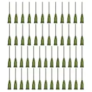 100 Pcs 1" 14G Blunt Tip Dispensing Needles Olive Green