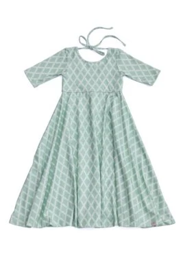 Well Dressed Wolf Omi Jo Pine Diamond Silt Green Maxi Dress Sz Junior Small