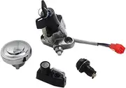 YCBFGAZATK Motorcycle Ignition Key Switch Fuel Gas Cap Seat Lock Kit Fit for Yamaha XVS650AT XVS1100 XVS1100A V-Star Silverado OEM:4TR-82501-01