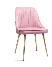 [Artiss] Dining Chairs Set of 2 Velvet Channel Tufted in Pink