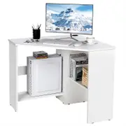 Costway Corner Computer Desk Writing Workstation White
