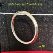 Stainless Steel Kara One Edge Traditional Sikh Bangle Singh Kaur Punjabi Kada