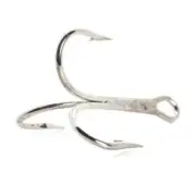 Mustad 3565NI Nickel 2/0 Treble Hook 2X Strong 25 pack Fishing Hooks Saltwater