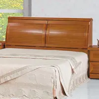 在飛比找momo購物網優惠-【顛覆設計】實木樟木色床頭箱(雙人5尺)