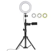 6" Selfie LED Ring Light with Phone Holder Stand for Makeup Living Stream 3 Mode