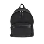 [SAINT LAURENT] SAINT LAURENT 'City' canvas backpack with leather details Man One Size One Size Black