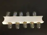 10 Chrysler 1815 Clear Mini 12V Instrument Panel Glove Box Lamps Light Bulbs NOS