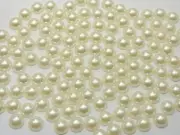 1000 Ivory Flatback Acrylic Half Pearl Bead 6mm Flat Back Scrapbook Craft