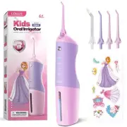 Kids Water Dental Flosser Deep Cleaning Picks Portable 4 Modes for Ages 6+ Sa...