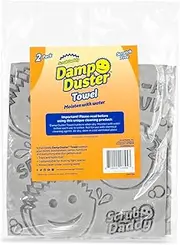 [Scrub Daddy] Damp Duster Towel - 2 Pack - Traps and Holds Dust, Compressible for Tight Spaces, Reusable and Rinses Clean