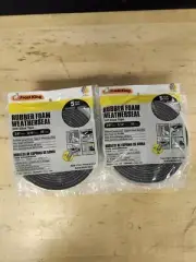 Lot of 18 Frost King Self Stick Tape Rubber Foam Weatherseal 3/8 Wide