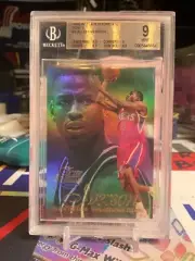 1996-97 ALLEN IVERSON FLAIR SHOWCASE ROW 2 RC BGS 9 MINT #3 HOT! HOF?