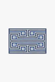60' x 90' | Machine Washable Runner Rug | Kid & Pet Friendly | Indoor Rug | Jonathan Adler Greenwich Blue Rug | Ruggable