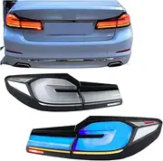 LED Tail Lights Compatible With BMW G30 F90 M5 5-Series 2017-2020 ，Sequential Turn Signal Blue Animation Rear Lamps Assembly