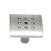 10 Pack Hickory Metropolis Satin Nickel Dotted 1" Square Cabinet Knob 51763-9035