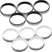 LAPYAPPE 12Pcs Piano Keys Silicone Bracelets Music Note Wristbands for Music Students Musicians Music Party Favors Inspirational Accessories Each