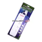 4 Way Power Board White Individually Switched / 1 Metre mains cord