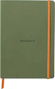 Rhodia Rhodiarama A5 Ruled Soft Cover Notebook, Sage Green