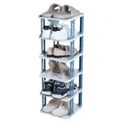 6-Tier Shoe Rack, Stackable Shoe Storage Organizer Shoe Stand Rack (Blue)
