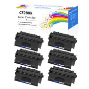 6PK Compatible 80x CF280X Toner Cartridge for HP LaserJet Pro 400 M401d M401dne