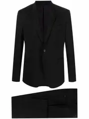 [Reveres 1949] single-breasted wool suit 50 Black