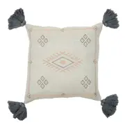 Coast To Coast Home 50cm Square Tayen Cotton Couch/Sofa/Bed Cushion Pillow GR/BL
