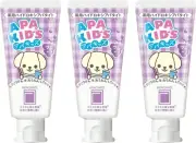 Set of 3!! Apagard Apa-Kids toothpaste 60g the first nanohydroxyapatite grape