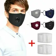 Washable Face Mask Anti Pollution Masks Reusable Respirator PM 2.5 Filter Aus
