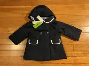 Jacadi Paris Marine Parka Hooded Jacket 18 Months Navy Blue