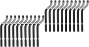 2sets Professional Deburring Knife Set Stainless Steel Scrapers for Deburring Trimming Chamfering Black 10pcs*2