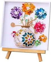 JOAASU DIY Vase Mosaic Painting Kit, Mosaic Tiles Arts and Crafts, Mosaics Kits for Adults with Flower Vase Mosaics Accessories, Creative DIY Craft Kit for Handmade Painting, Room Decor, Festival Gift