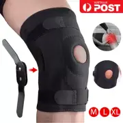 Adjustable Hinged Knee Brace Open Patella Support Swollen Tendon Ligament ACL