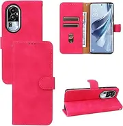Anti-Fall Magnetic Leather Cover Phone Holder Compatible with Oppo Reno 10 Pro 10Pro Reno10Pro Reno10 CPH2531 CPH2525 Simplicity Card Slot Wallet Flip Case (Pink,Oppo Reno10 Pro)