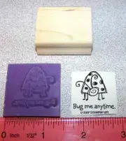 Ladybug Bug me anytime from Very Punny New Unmounted Rubber Stamp Free Shipping